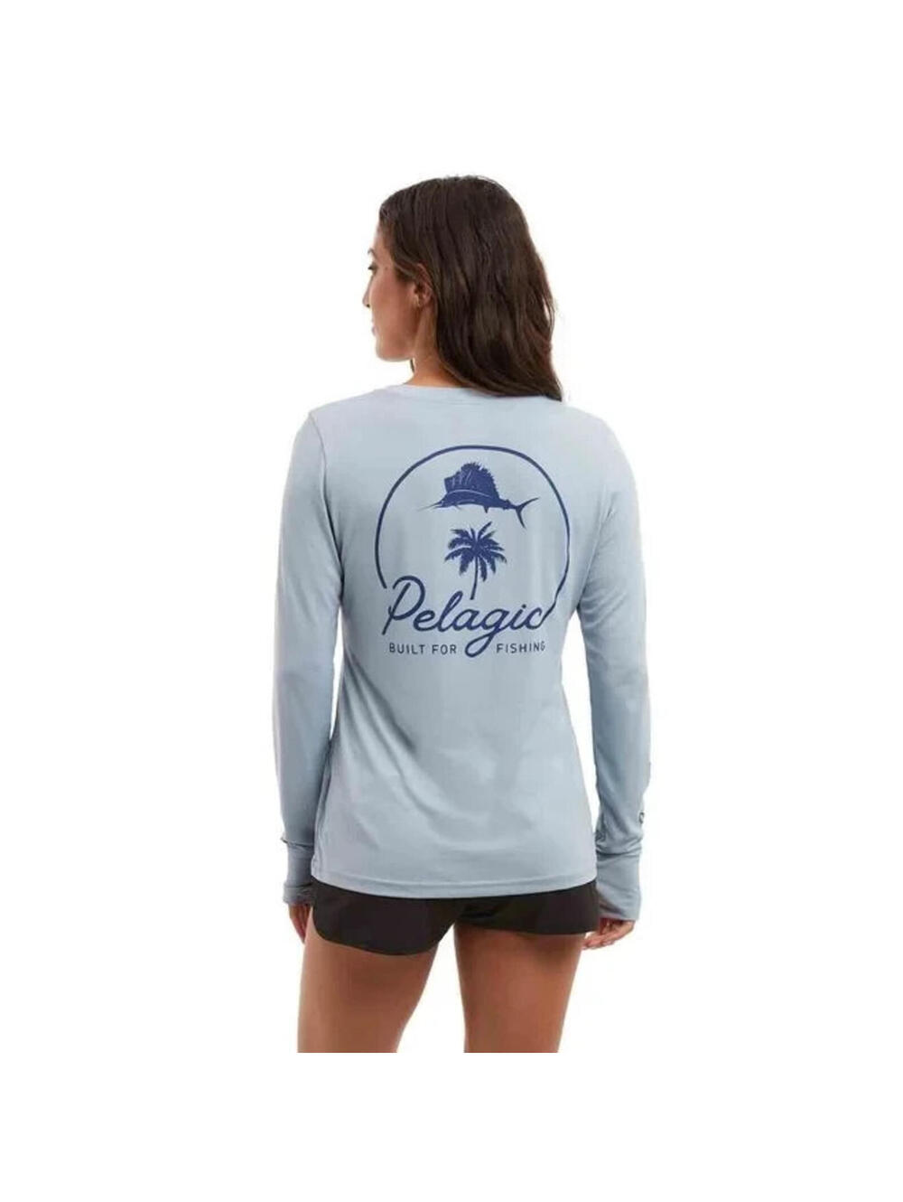 PELAGIC Women's Aquatek Tropical Dream Shirt Drifit Fish Swim Large Omni Outdoor